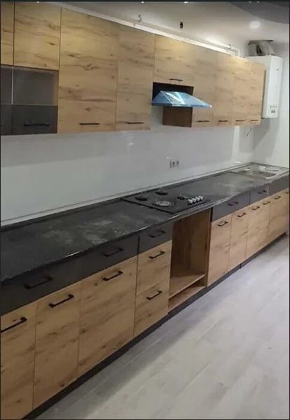 кухня Грета комплект K700 3,9х1,7м грената + антрацит Меблі Сервіс K700 фото