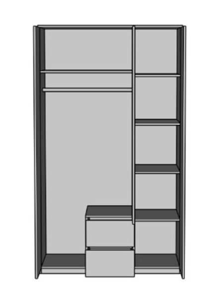 шафа Фріда 3Д2Ш тоффі (1200х520 h-2105мм) Світ Меблів X5126300 фото