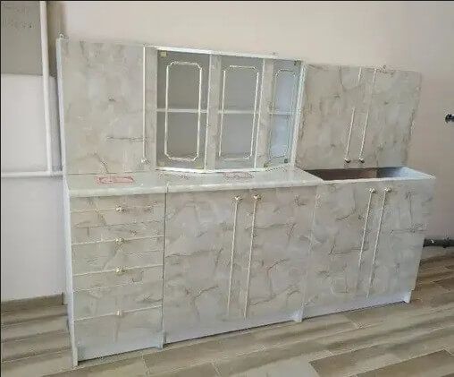 кухня Алина комлпект K100 2,6м темный мрамор Мебель Сервис K100 фото