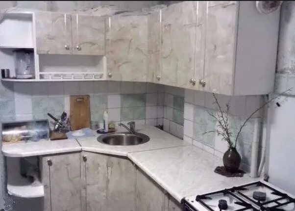 кухня Алина комлпект K100 2,6м темный мрамор Мебель Сервис K100 фото