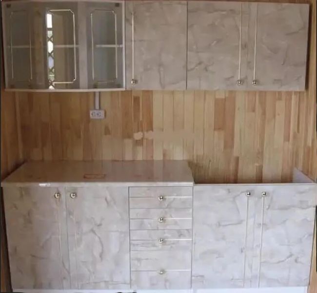 кухня Алина комлпект K100 2,6м темный мрамор Мебель Сервис K100 фото