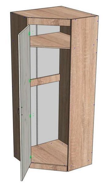 шафа кутова Сон-700 Алекса-СМ (700х700 h-2050мм) X460214 фото