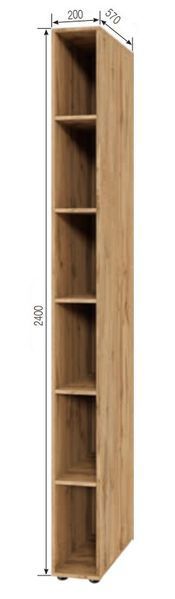 шкаф Спейс -1800 Мир Мебели (1800х570 h-2400мм) X51293 фото