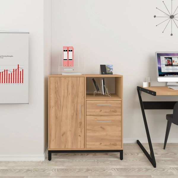 тумба офисная L-800 combi (800х400 h-910мм) Loft Design X70015 фото