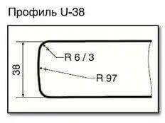 столешница Керамика белая 200мм мат h-38мм "U" Мебель Сервис M60001000 фото