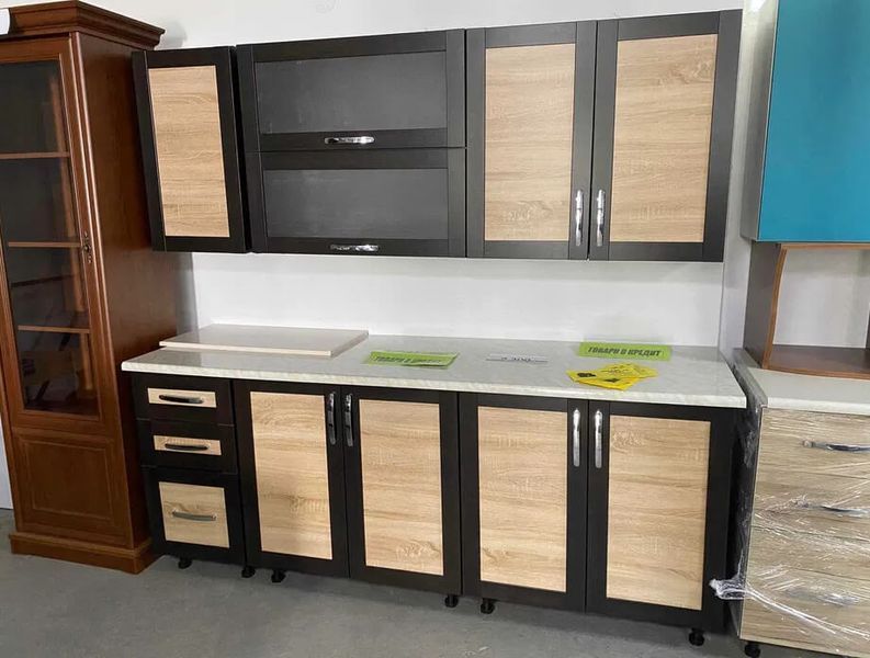кухня Гамма рамка комплект K1511 2,6м комбі венге темний+дуб самоа Меблі Сервіс K1511 фото