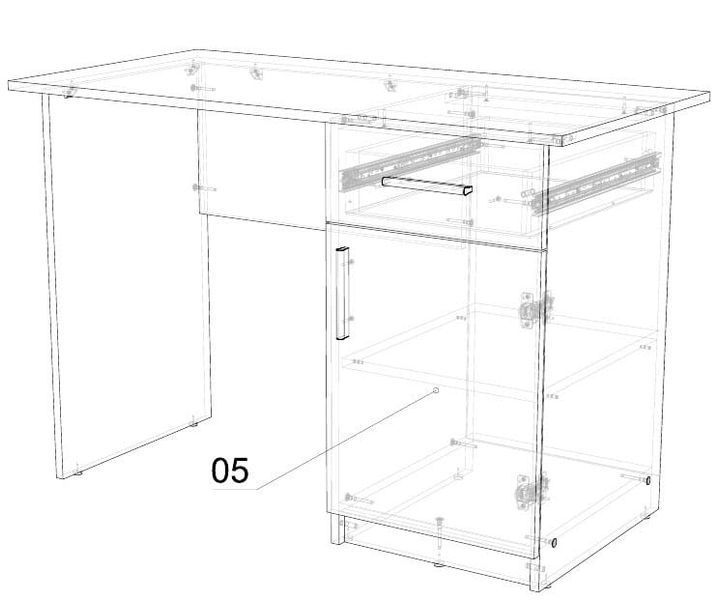 стол письменный Школьник-3 Алекса-СМ (1100х550 h-750мм ) X460177 фото