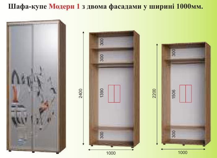 шафа-купе Модерн-01 2Д Алекса X45001700 фото