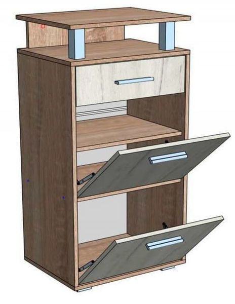 тумба для взуття ТО-1 Алекса-СМ (500х380 h-1080мм) X460280 фото