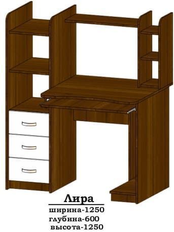 стіл комп'ютерний Ліра Алекса-СМ (1250х600 h-1250мм) X460181 фото