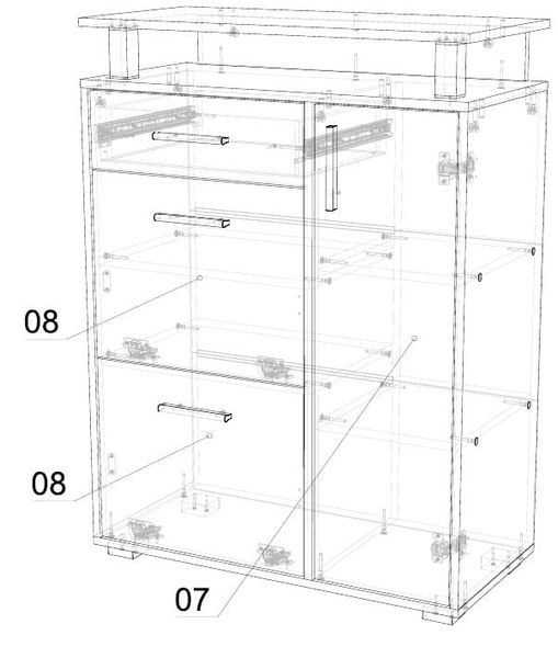 тумба для взуття ТО-2 Алекса-СМ (800х380 h-1080мм) X460281 фото
