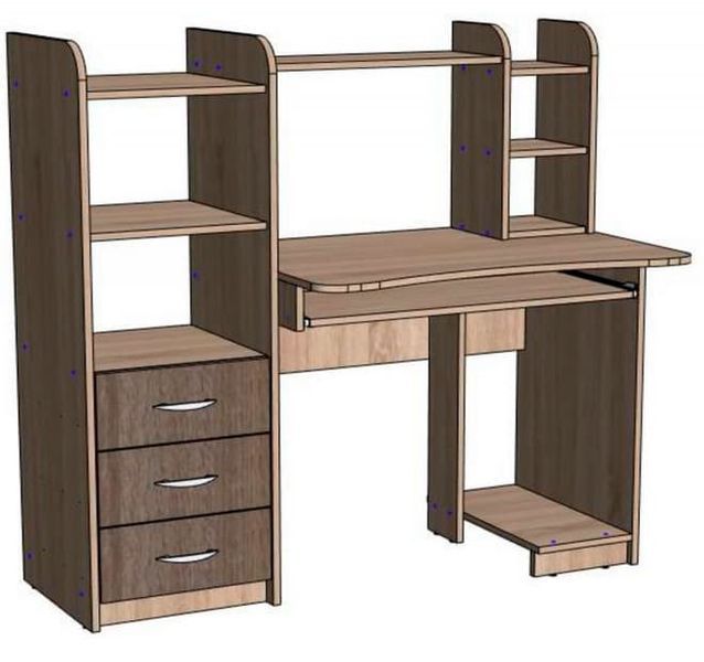 стіл комп'ютерний Ліра Алекса-СМ (1250х600 h-1250мм) X460181 фото