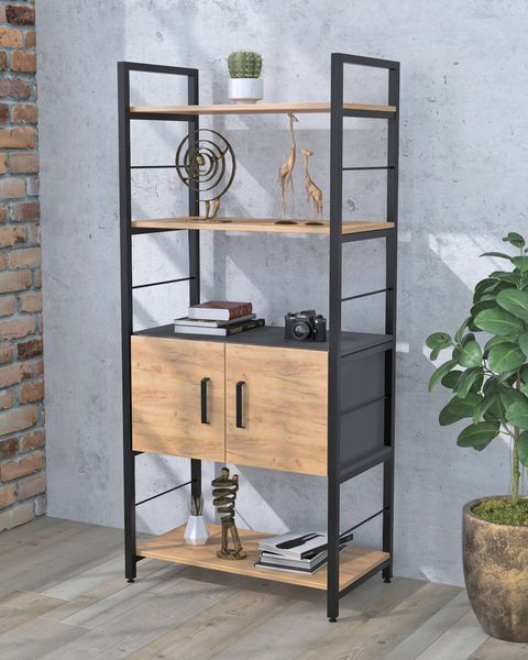 стелаж L-155 з дверцятами (700х375 h-1550мм) Loft Design X70046 фото