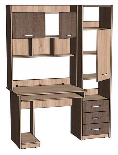 стол компьютерный Гимназист-2 Алекса-СМ (1250х550 h-1885мм ) X460195 фото
