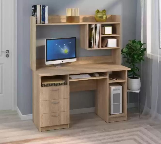 стол компьютерный Оскар с надставкой Алекса-СМ (1300х600 h-1480мм ) X460199 фото