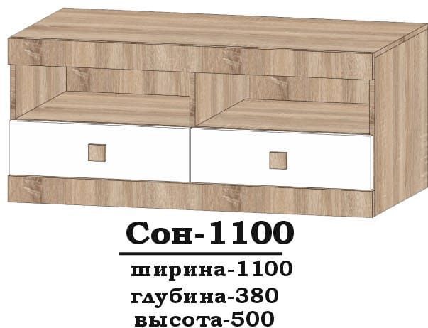 тумба під телевізор Сон-1100 Алекса-СМ (1100х380 h-500мм) X460334 фото