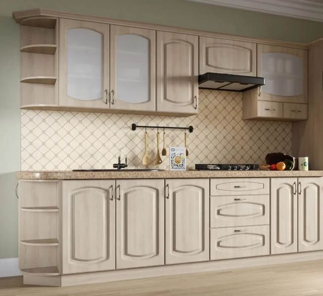 кухня Паула комплект K500 1,6х3,6х2м береза Меблі Сервіс K500 фото