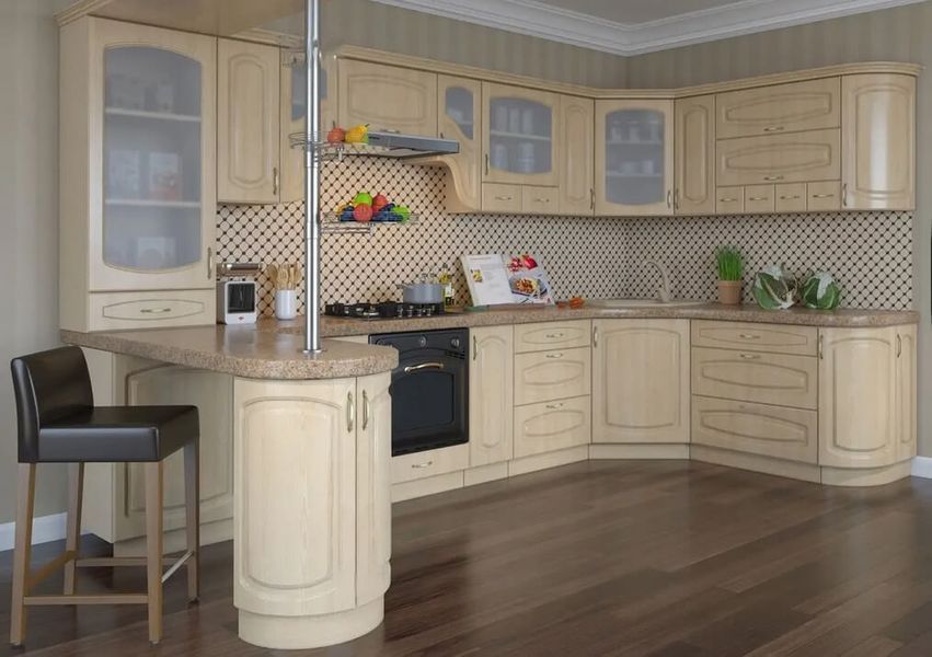 кухня Паула комплект K500 1,6х3,6х2м береза Меблі Сервіс K500 фото