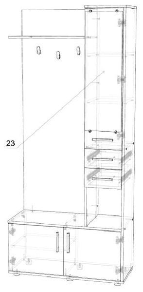 прихожая Ривьера-2 Алекса-СМ (900х380 h-2050мм ) X460308 фото